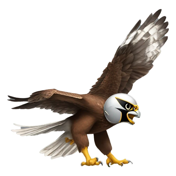 Falcon plays football  sticker
