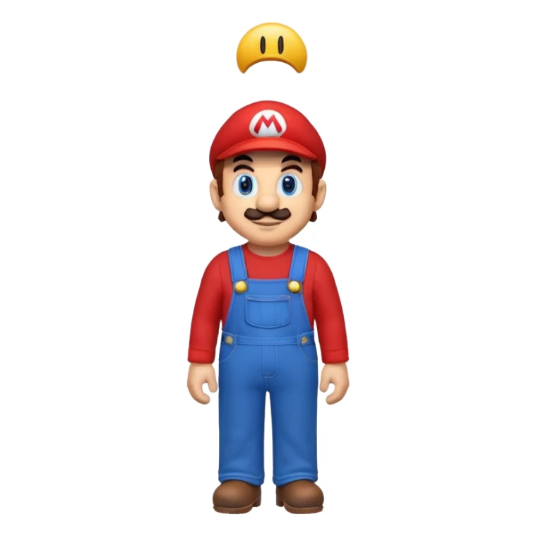 Mario character with red long sleeve shirt and blue overalls sticker
