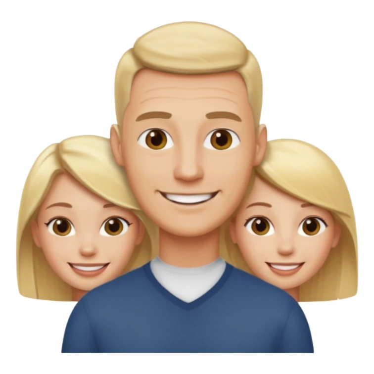 Two blonde women and a man with skin head  sticker