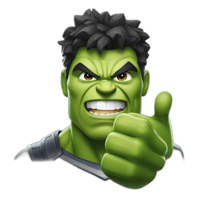 Hulk giving a thumbs up from justice league sticker