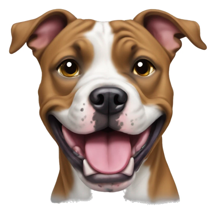Bluenose Amstaff tongue out  sticker