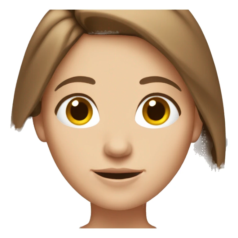 Standing white girl with brown hair  sticker