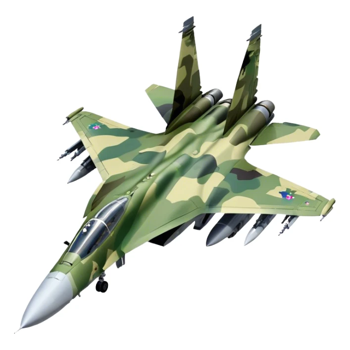 SU-35 Jet - Sukhoi (Model Year: 2020) (Iconic colour: Camouflage green) sticker