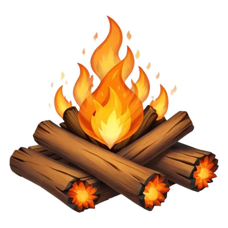 Fogata de camping 32x32 png menos de un mega sticker