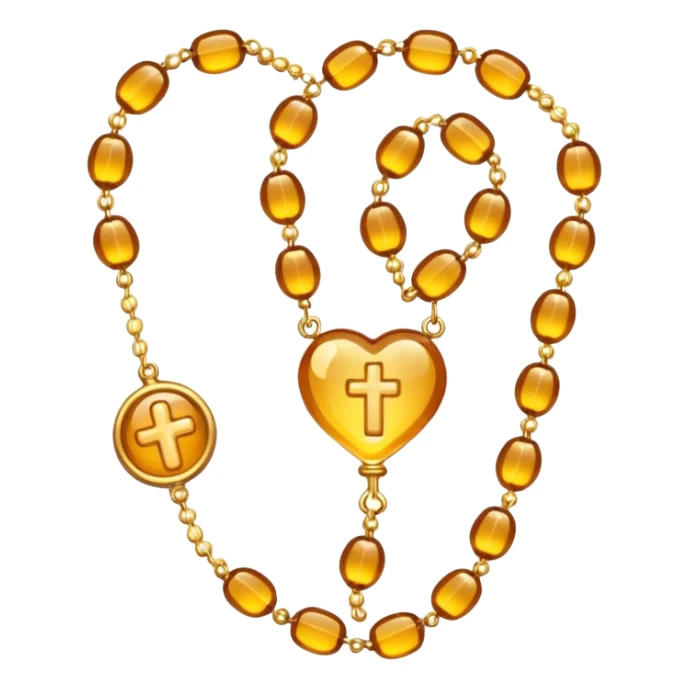Rosary made of honey sticker