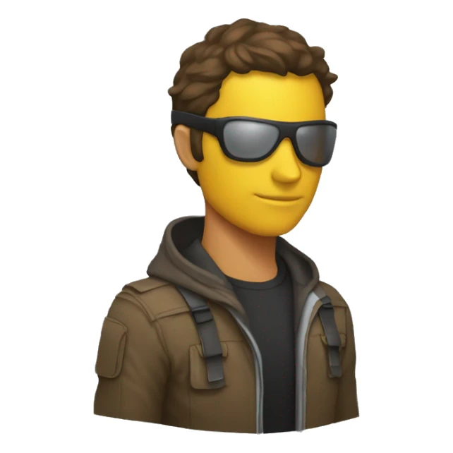 Persona con un casco 🪖 estando enfadado sticker