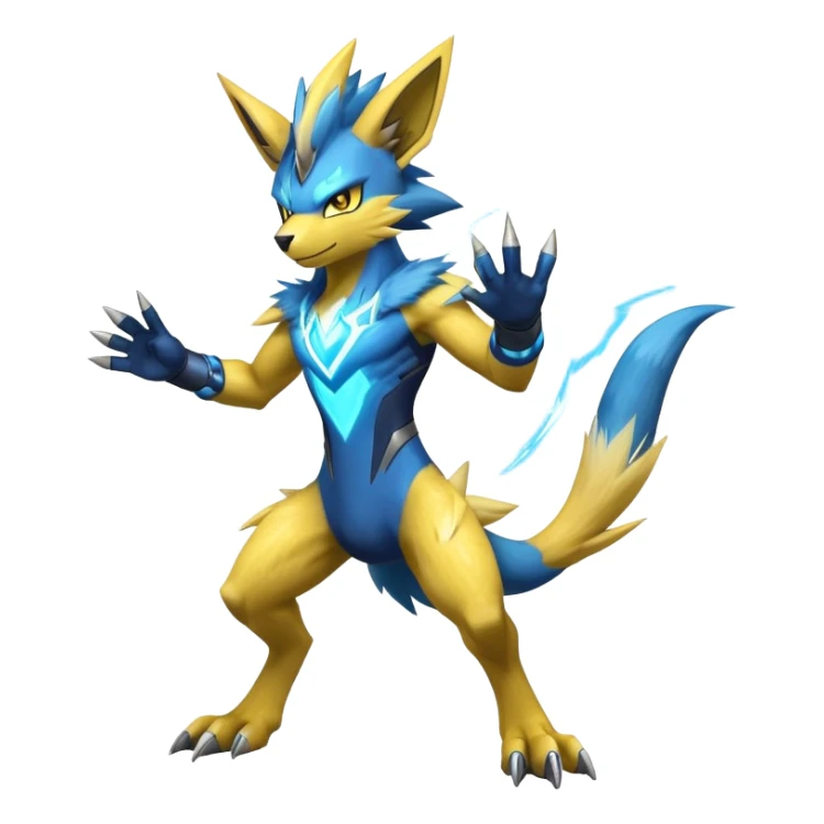 Shiny Epic Handsome Badass Manectric-Zeraora-hybrid (Full body) sticker