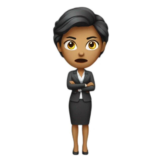 angry business woman sticker