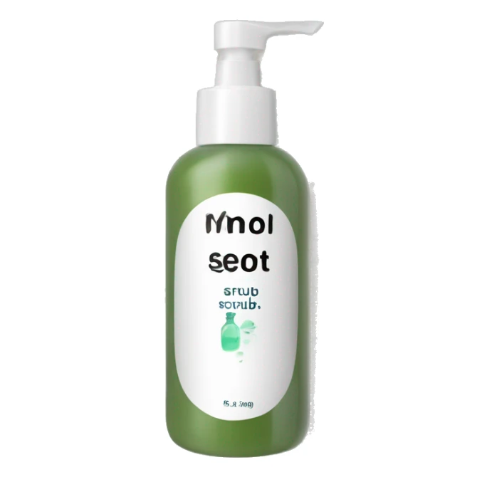 bottle of scalp scrub with label sticker