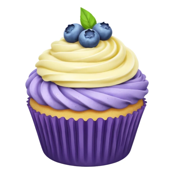 Blueberry lemon cupcake with lavander topping sticker