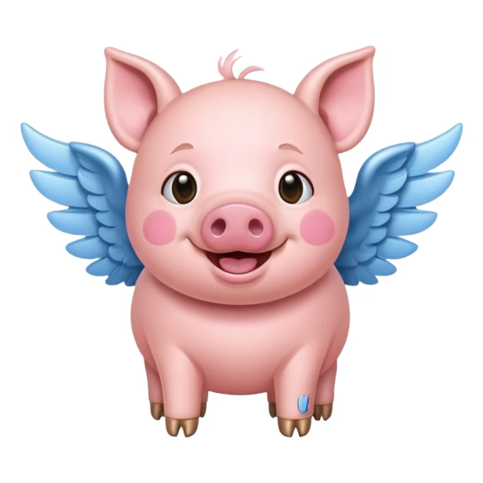 Flying pig sticker