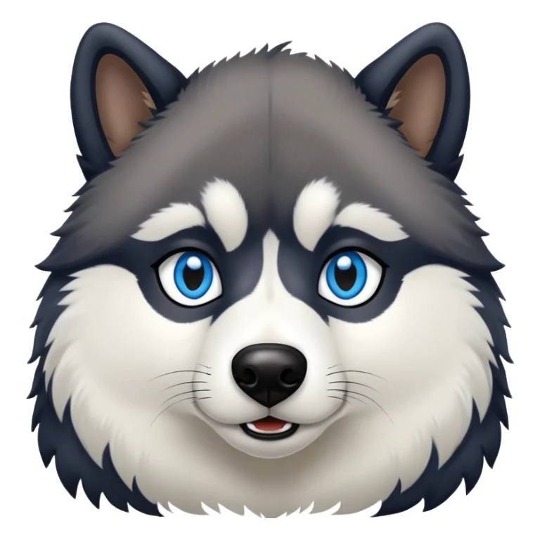 Wooly agouti husky with blue eyes and some black fur sticker