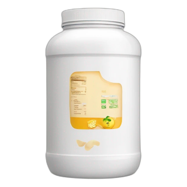 protein powder jug that says "ready to eat" on the label sticker