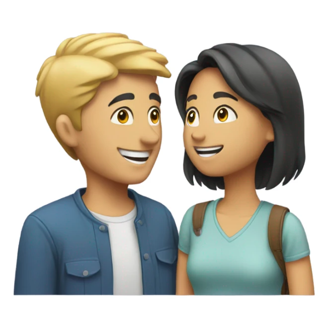 smiling couple  sticker