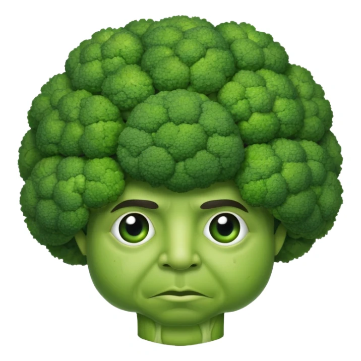 Obama’s face in the form of a head of broccoli sticker