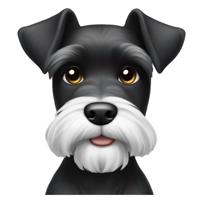 Black and white miniature schnauzer  sticker