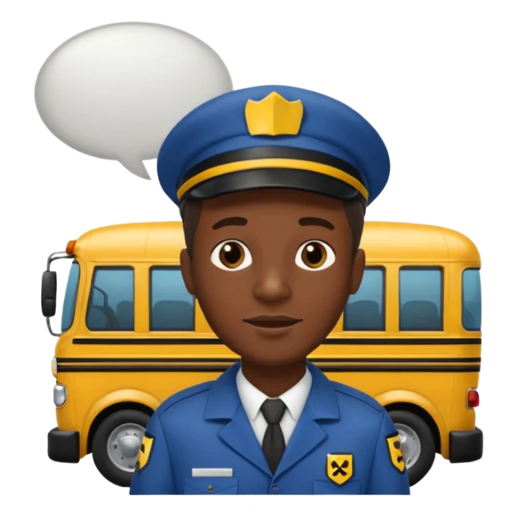 a school bus with a jamaican man saying bomboclat ("BOMBOCLAT' in speech bubble) sticker