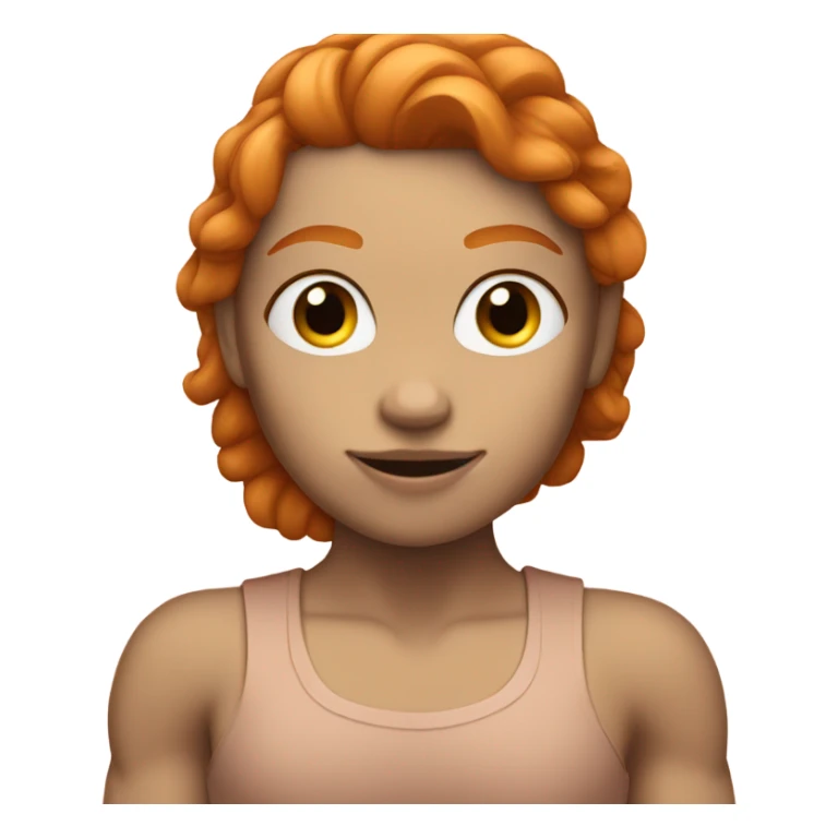 muscular ginger white girl sticker
