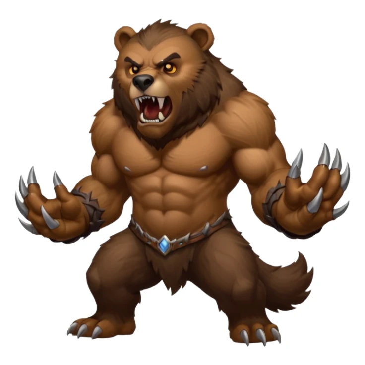 world of warcraft werebear with claws out sticker