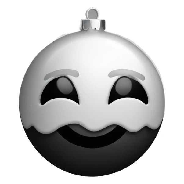 Christmas tree toy in the form of a ball black sticker