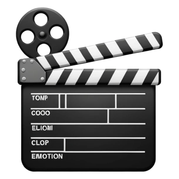 film clap black and white sticker