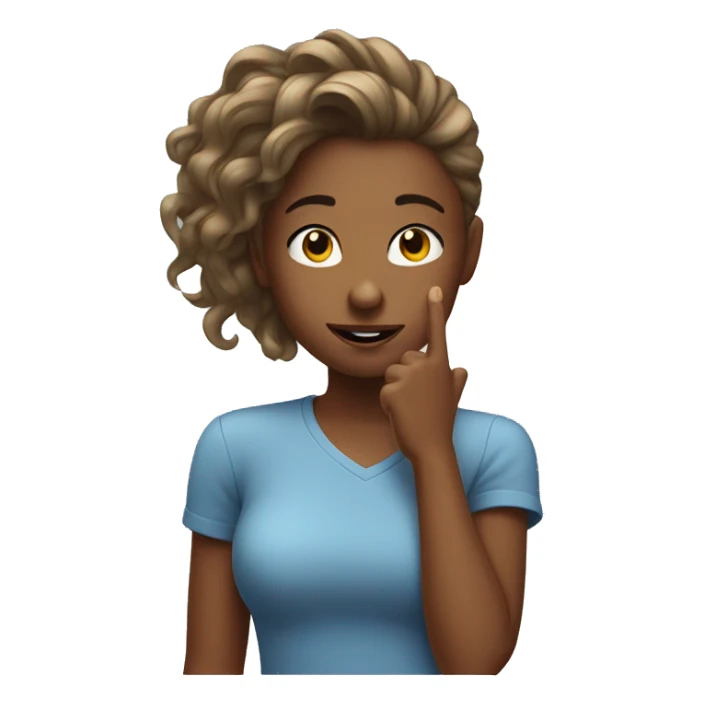 Girl flicking hair with her hand and attitude  sticker