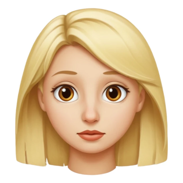 Blonde girl with a beak nose sticker