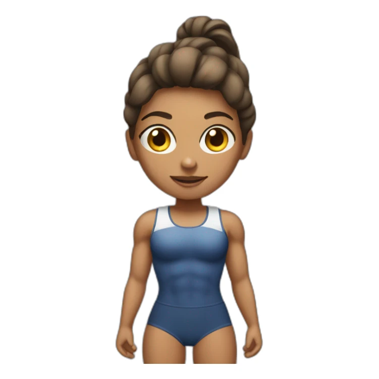 Gymgirl white body with muscles sticker