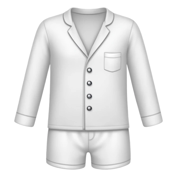White pajamas no person wearing them sticker