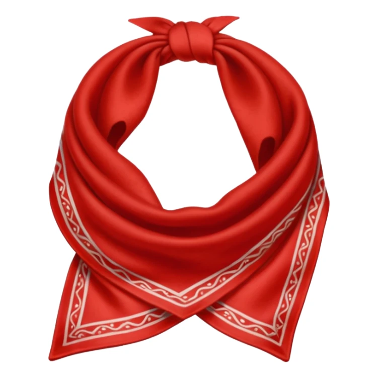 A transparent sanguine-red bandana  sticker