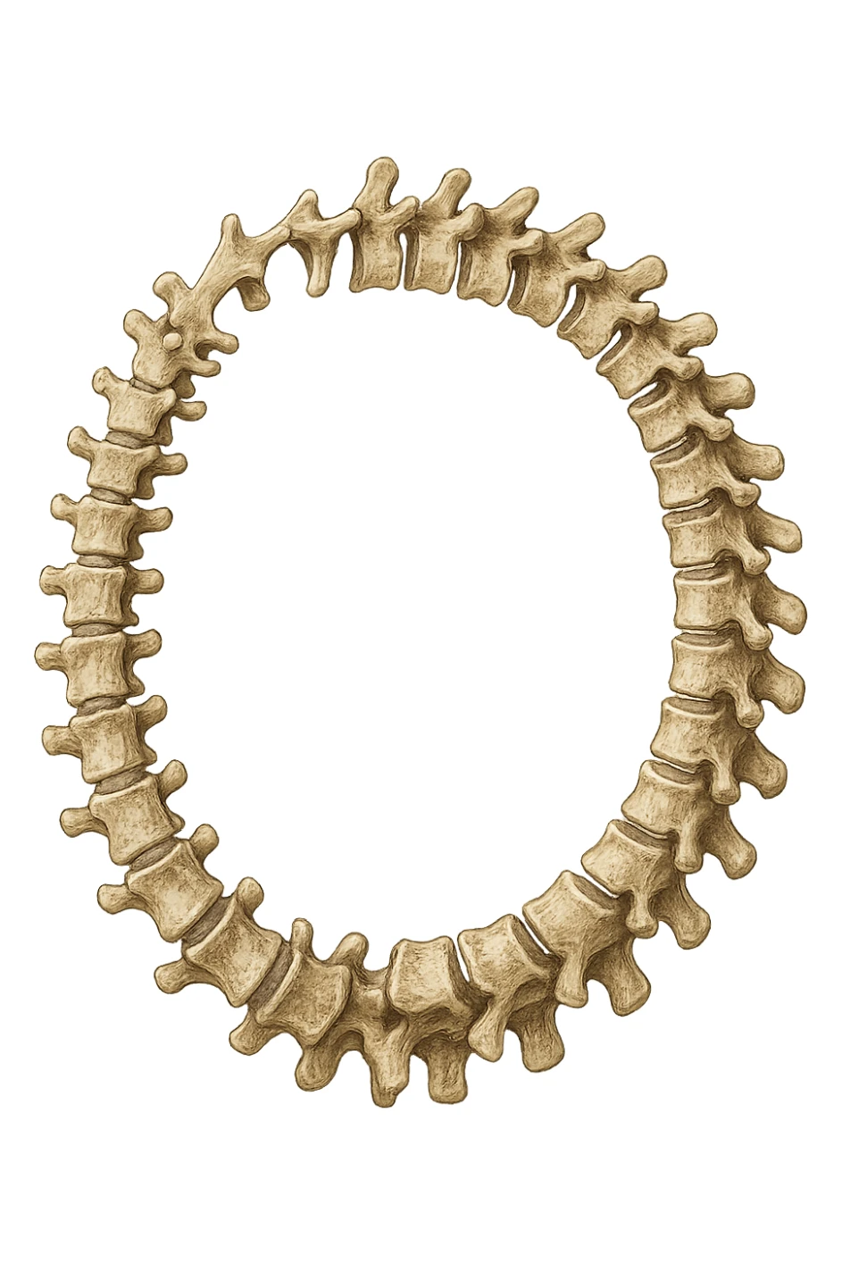 SPINA DORSALE ANATOMICA UMANA REALISTICA CHIUSA A CERCHIO sticker