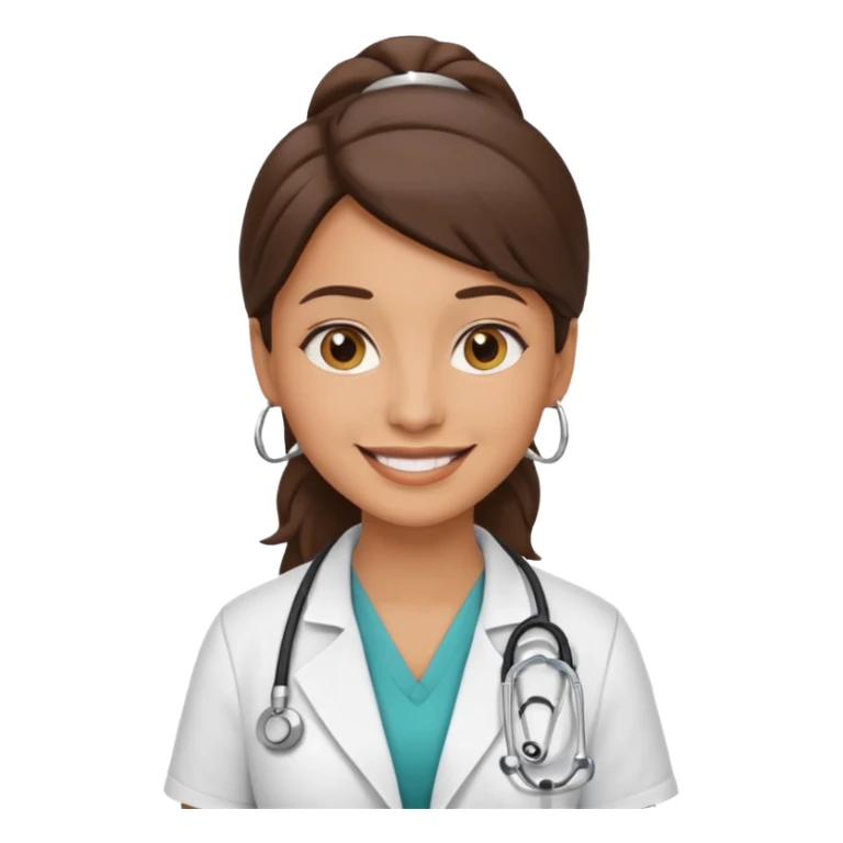 faça uma medica MULHER em forma de emoji em png sticker
