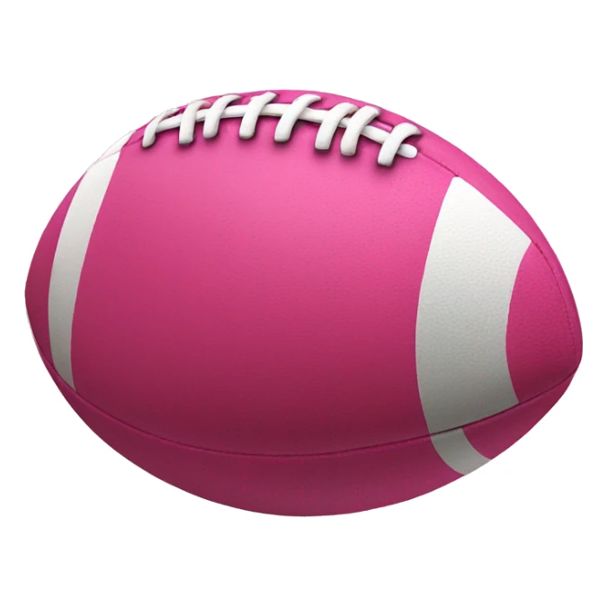 Realistic pink football sticker