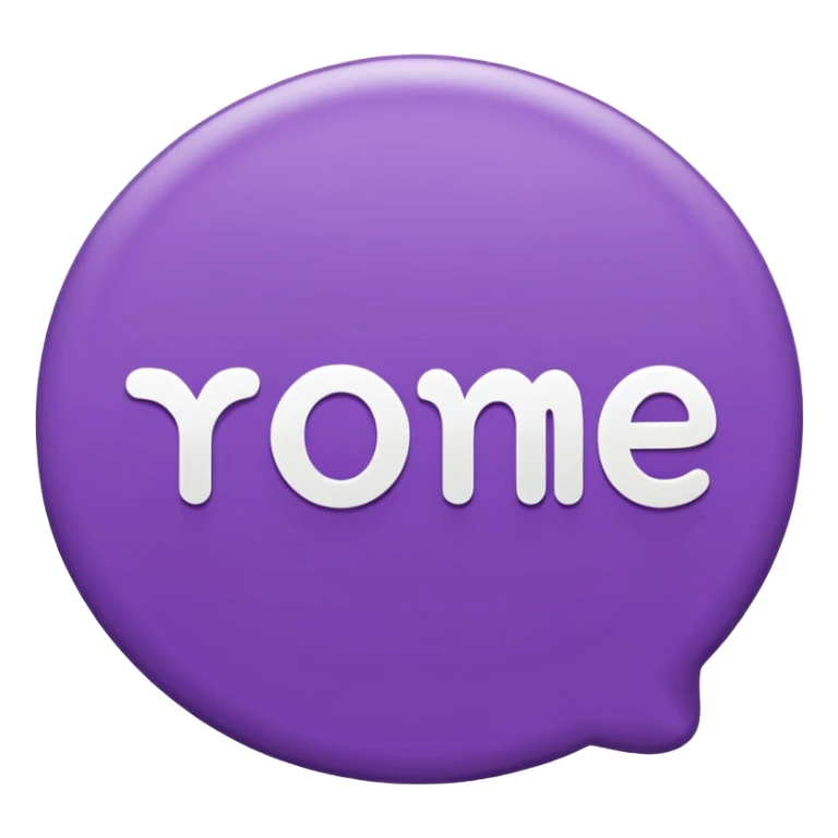 Purple Speech bubble sticker that says "me" in white letters by  sticker