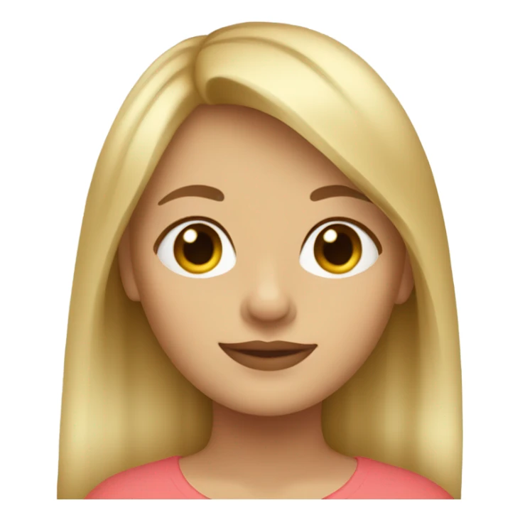 Blonde girl with brown eyes and curtain bangs sticker