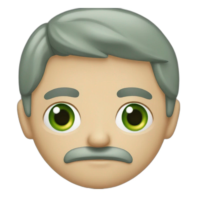 Argentino con ojos verdes pelo muy corto sin bigote sticker