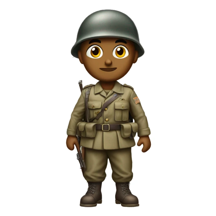 photorealistic serious infantryman world war ii sticker