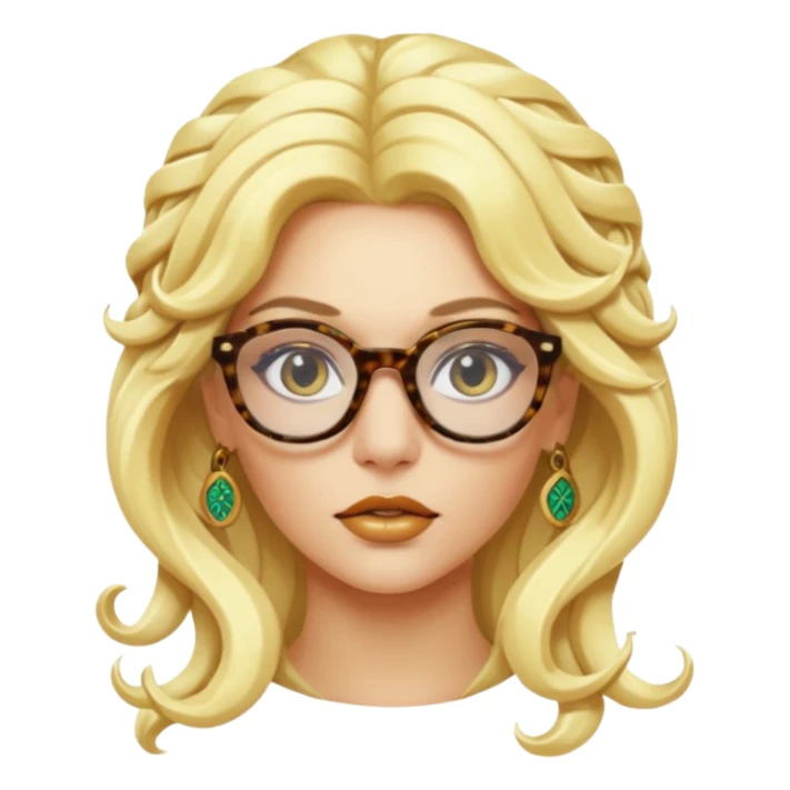 blondie Medusa Versace with glasses  sticker