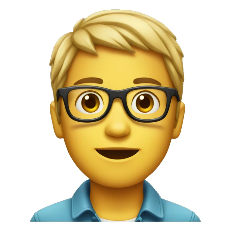 Niño con gafas sticker