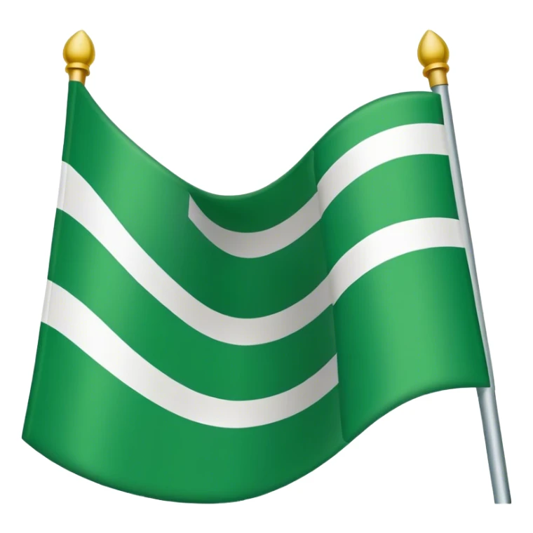 bandera con dos franjas verdes y una blanca sticker