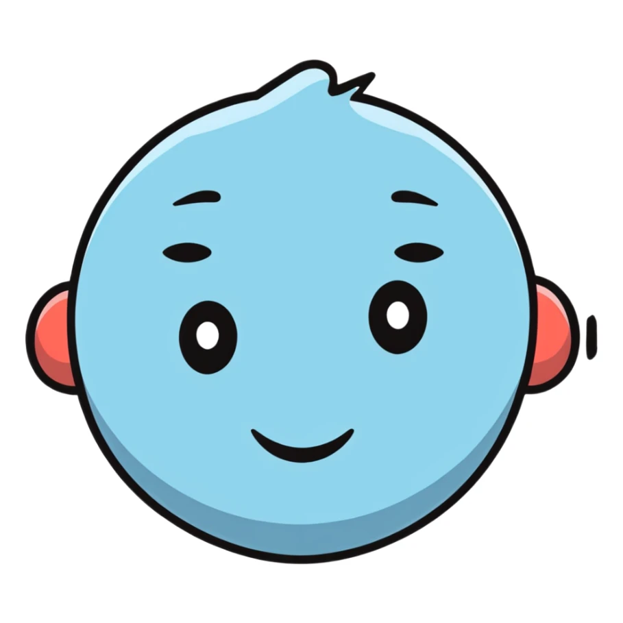 cartoon sticker of a lusty face with exaggerated expression sticker