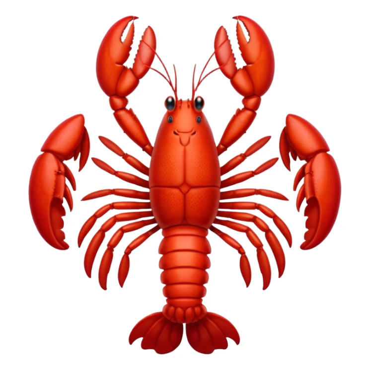 Larry the Lobster (a handsome athletic lobster with visible ab muscles) sticker