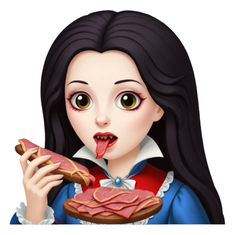 marie antoinette vampire eating spam meat sticker