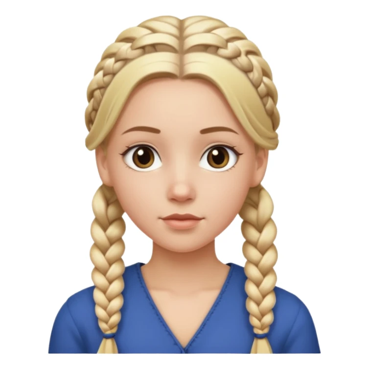white girl, full braided blonde hair, side cornrows sticker