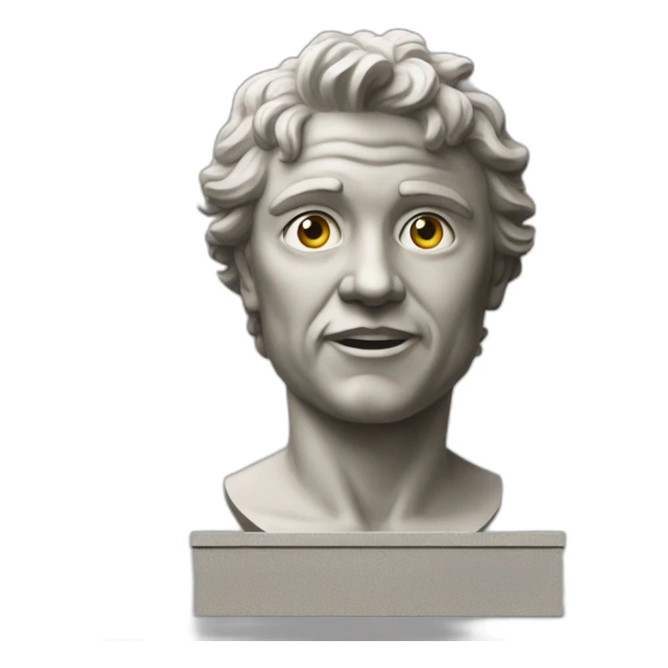 Statue of a true idiot sticker