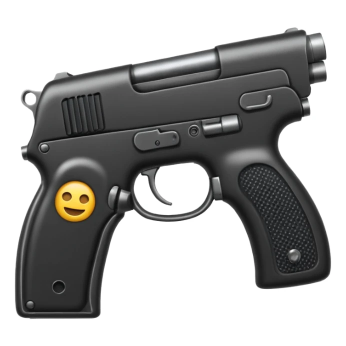 Emoji with gun sticker