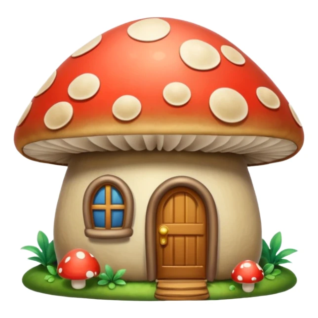 house made of mushroom sticker