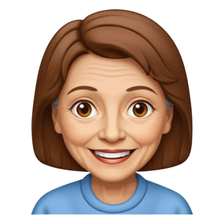 Old Lady 44 age brown hair light skin sticker