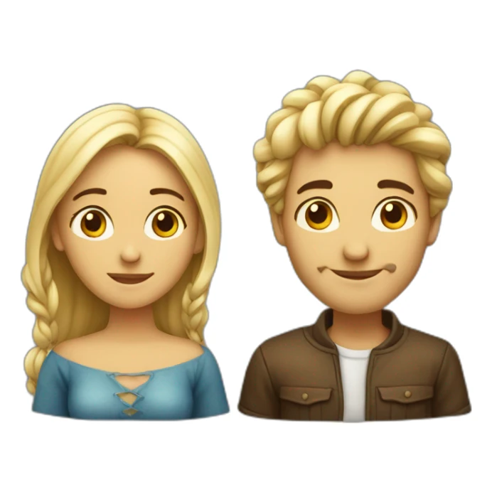 A love story between a man and a woman on different hemisphere sticker