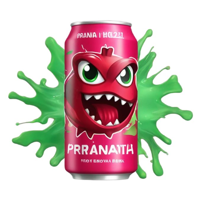 Pomegranate Piranha Energy Drink  sticker